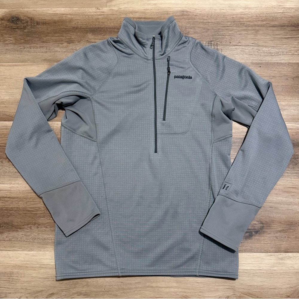 Patagonia MARS R1 Flash Pullover Mens Large Grey Jacket Sweater Polartec